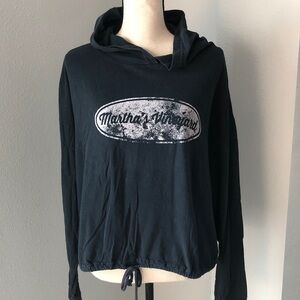 US APPAREL Martha's Vineyard pullover hoodie with a distressed oval logo | XL